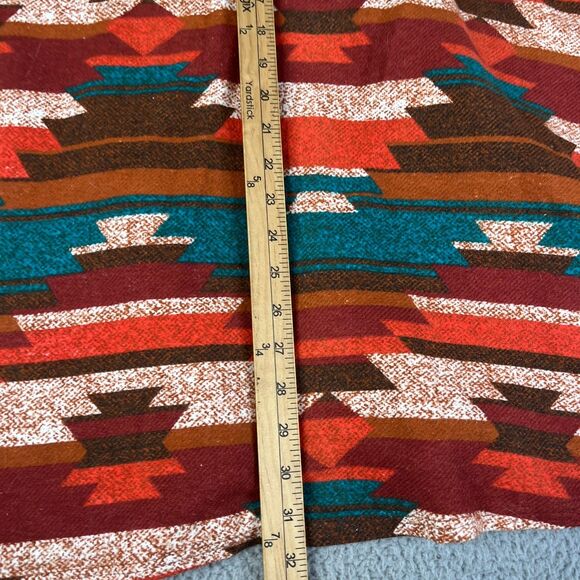 Flannel Jacket Aztec Pearl Snap Womens 3X Green Orange Plus Size Canyon Retreat - Picture 10 of 12